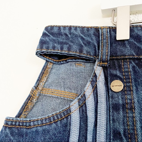 Adidas Ivy Park Wide Leg Denim Snap Up Baggy Pants Jeans Rodeo Collection Sz 2X - Picture 5 of 16